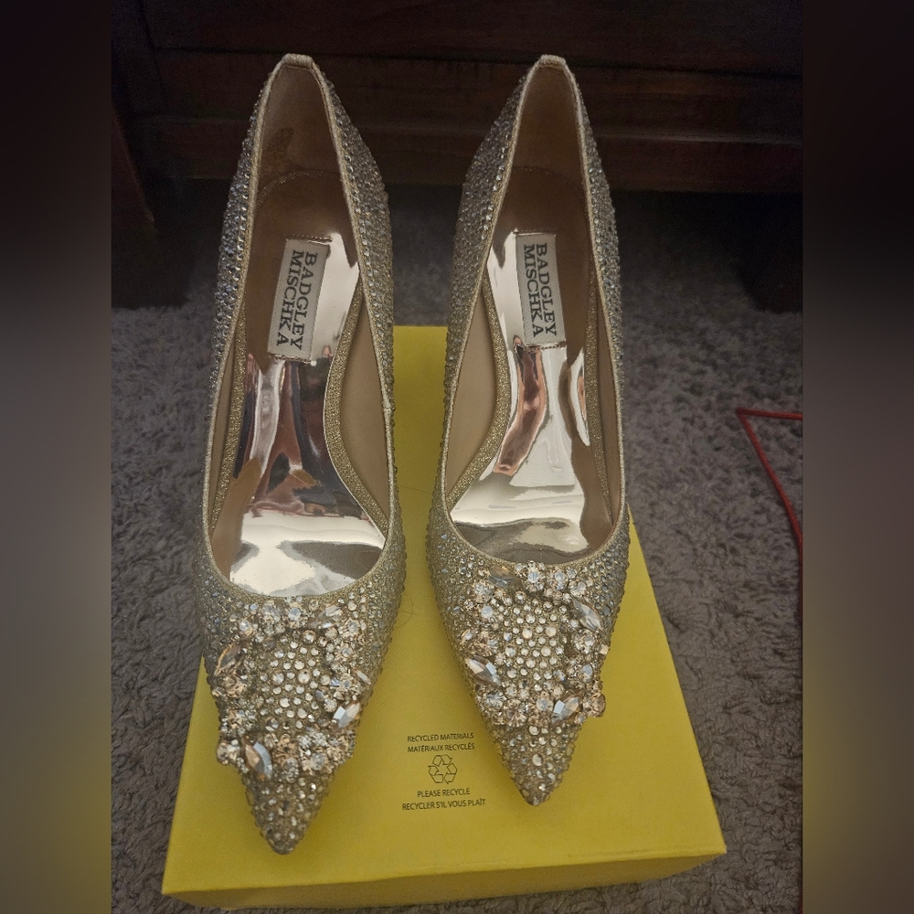 Badgley Mischka Rhinestone Heels